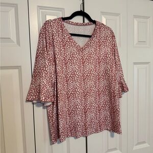 Women's Pink Patterned Top